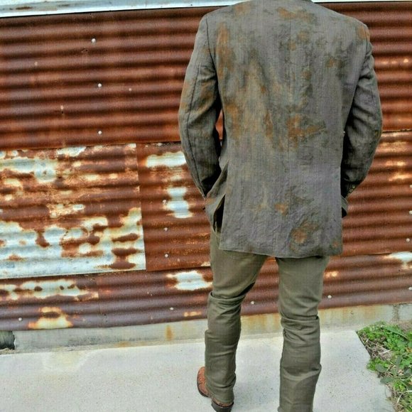 Ralph Lauren tie dyed camo Suit coat blazer jacket L XL tan gray brown black 44 - Picture 4 of 13